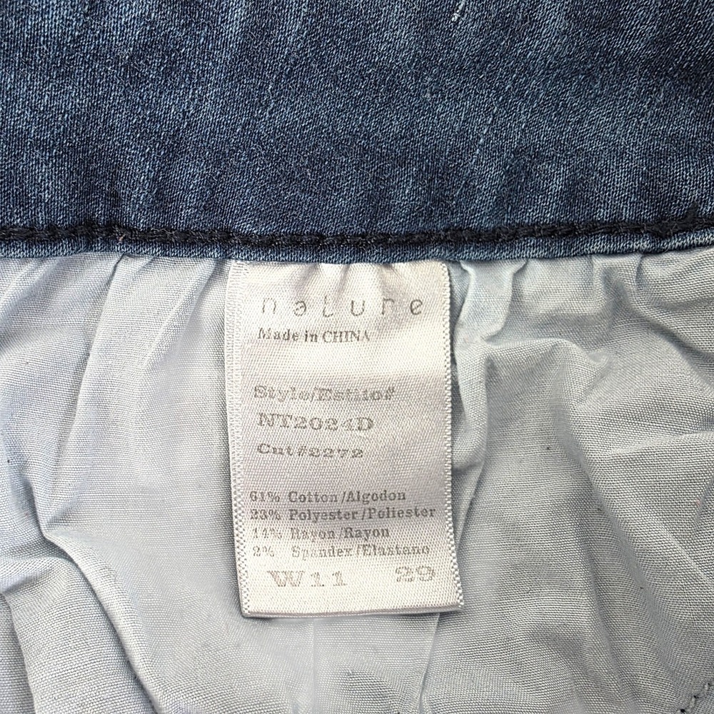Nature Womens Skinny Jeans Dark Wash Stretch Denim Blue Size 11/29 - Picture 8 of 11